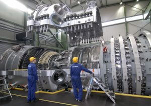 Turbine assembly at Siemens Power Generation